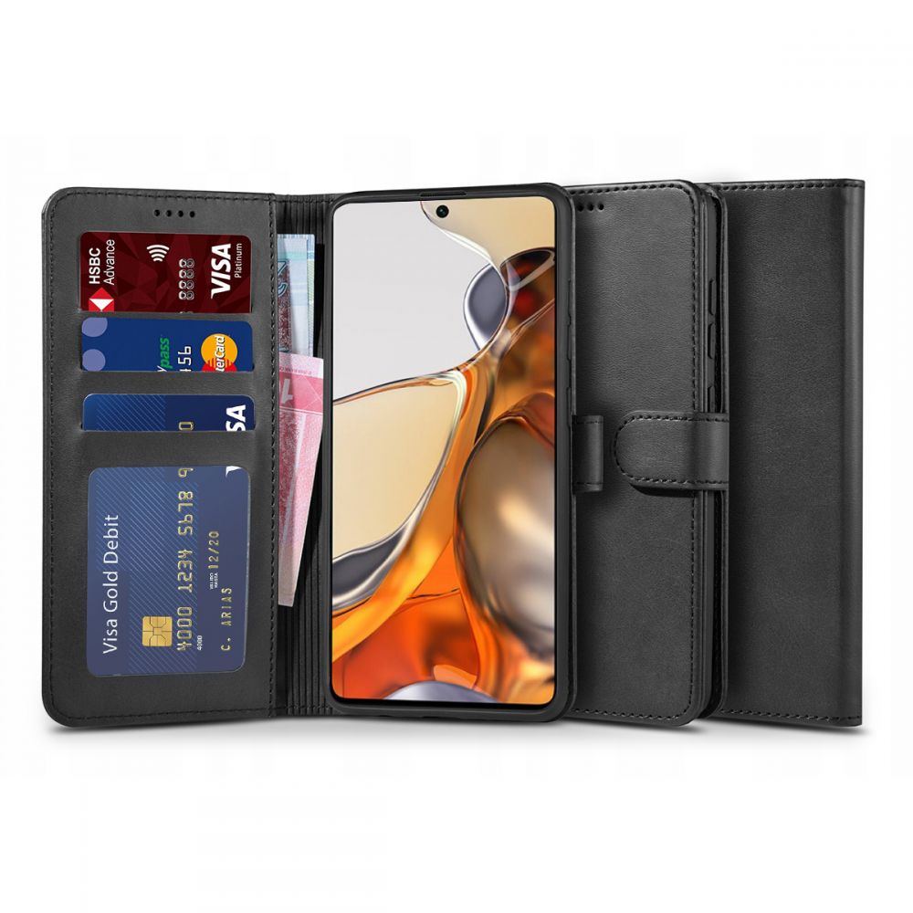 Pokrowiec etui z klapk Tech-protect Wallet 2 czarne Xiaomi 11T Pro