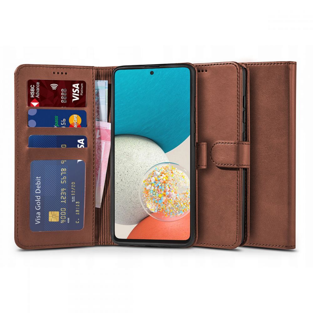 Pokrowiec etui z klapk Tech-protect Wallet brzowe SAMSUNG Galaxy A53 5G