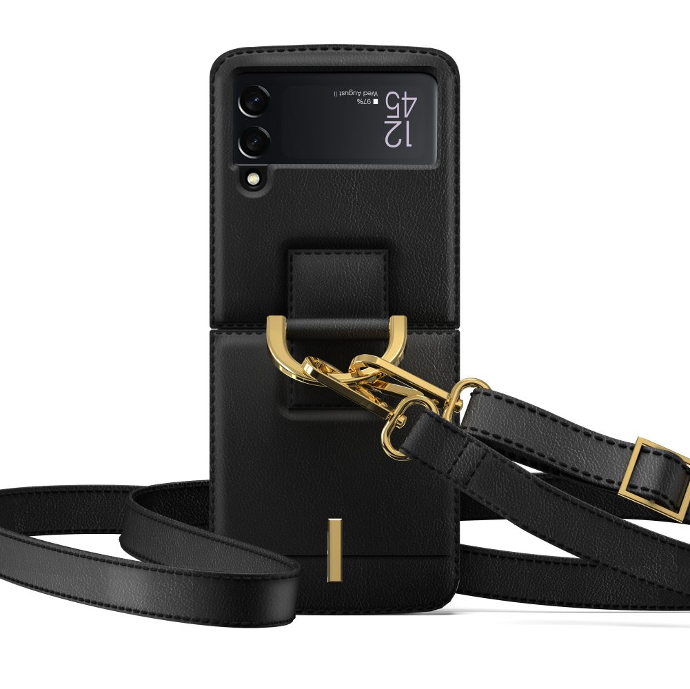 Pokrowiec etui z klapk Tech-protect Wallet Chain czarne SAMSUNG Galaxy Z Flip 4