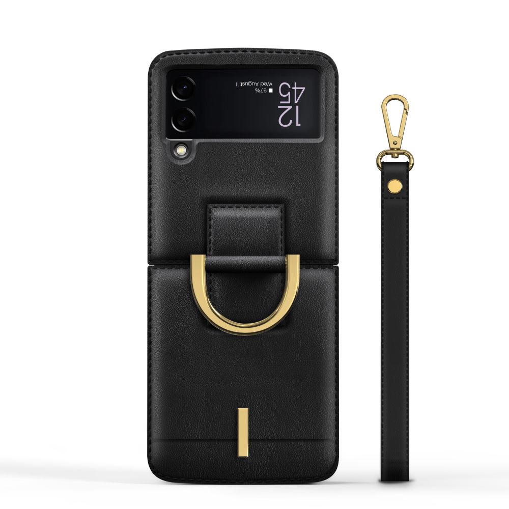 Pokrowiec etui z klapk Tech-protect Wallet Chain czarne SAMSUNG Galaxy Z Flip 4 / 2