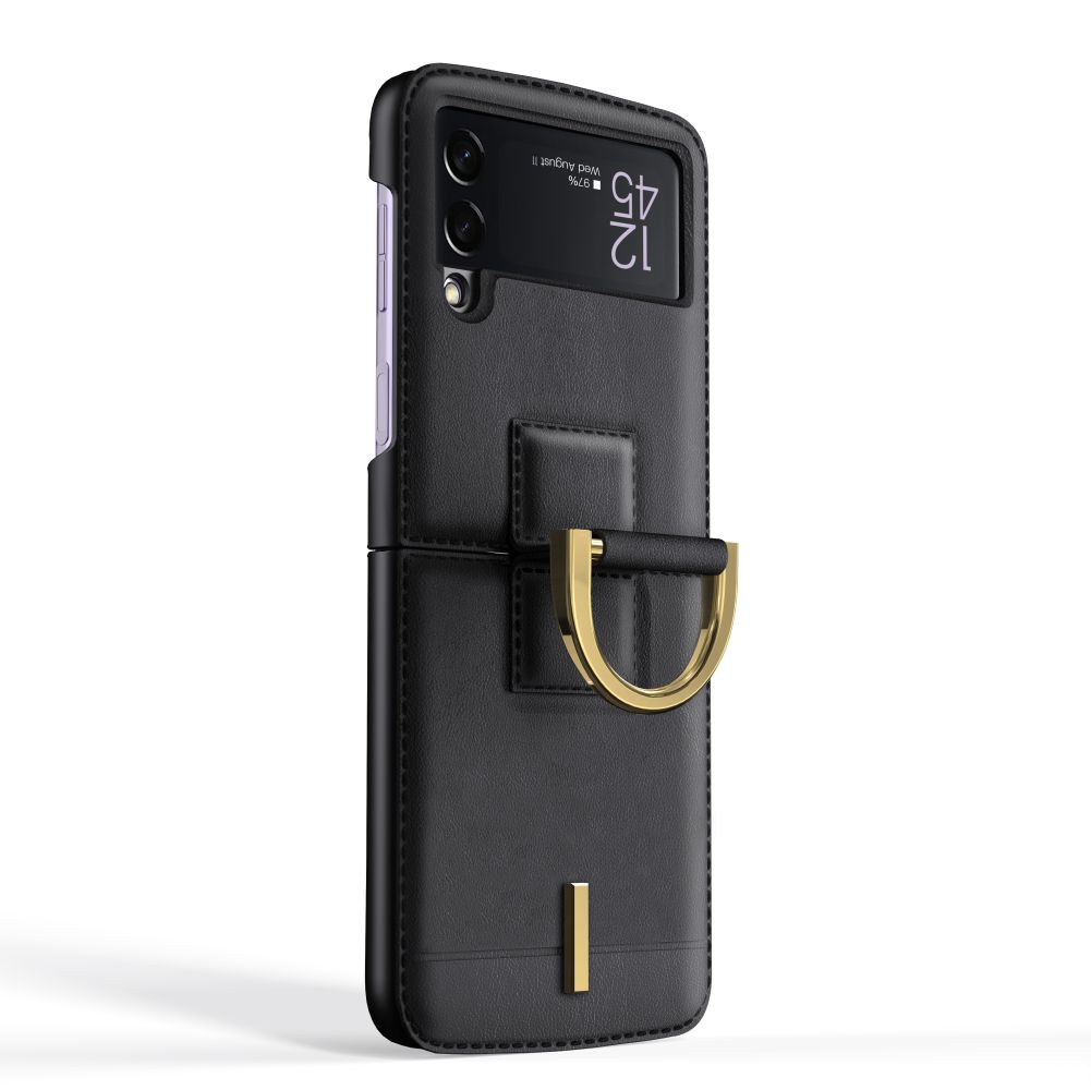 Pokrowiec etui z klapk Tech-protect Wallet Chain czarne SAMSUNG Galaxy Z Flip 4 / 3