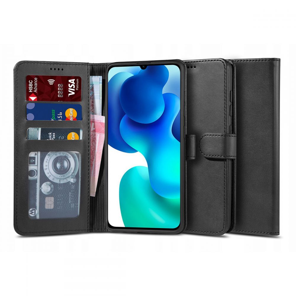 Pokrowiec etui z klapk Tech-protect Wallet czarne Xiaomi Mi 10T Lite