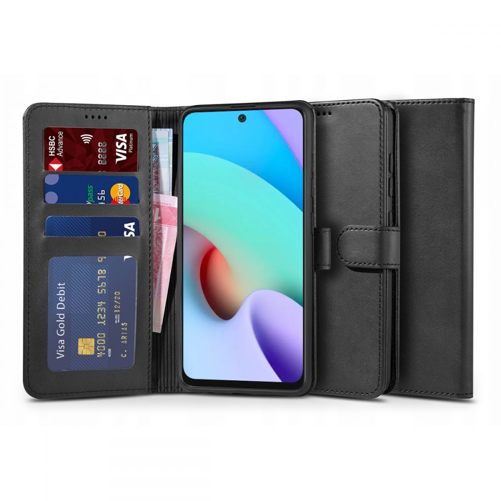 Pokrowiec etui z klapk Tech-protect Wallet Czarne 2 czarne Xiaomi Redmi 10