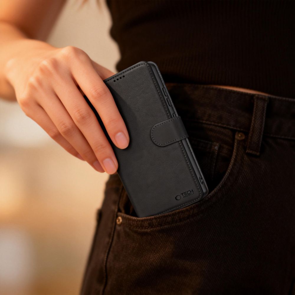 Pokrowiec etui z klapką Tech-protect Wallet czarne MOTOROLA Edge 70 Fusion / 8 Pokrowiec etui z klapką Tech-protect Wallet czarne MOTOROLA Edge 70 Fusion / 8