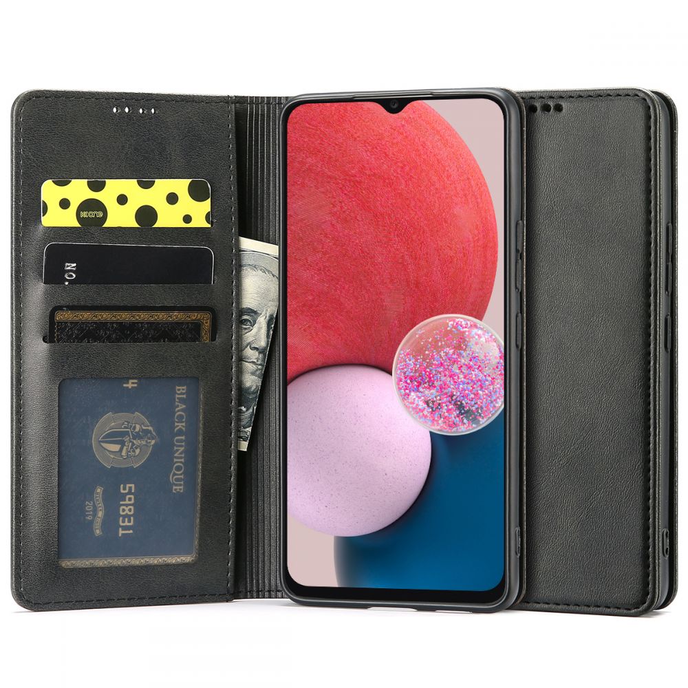 Pokrowiec etui z klapk Tech-protect Wallet czarne SAMSUNG Galaxy A13