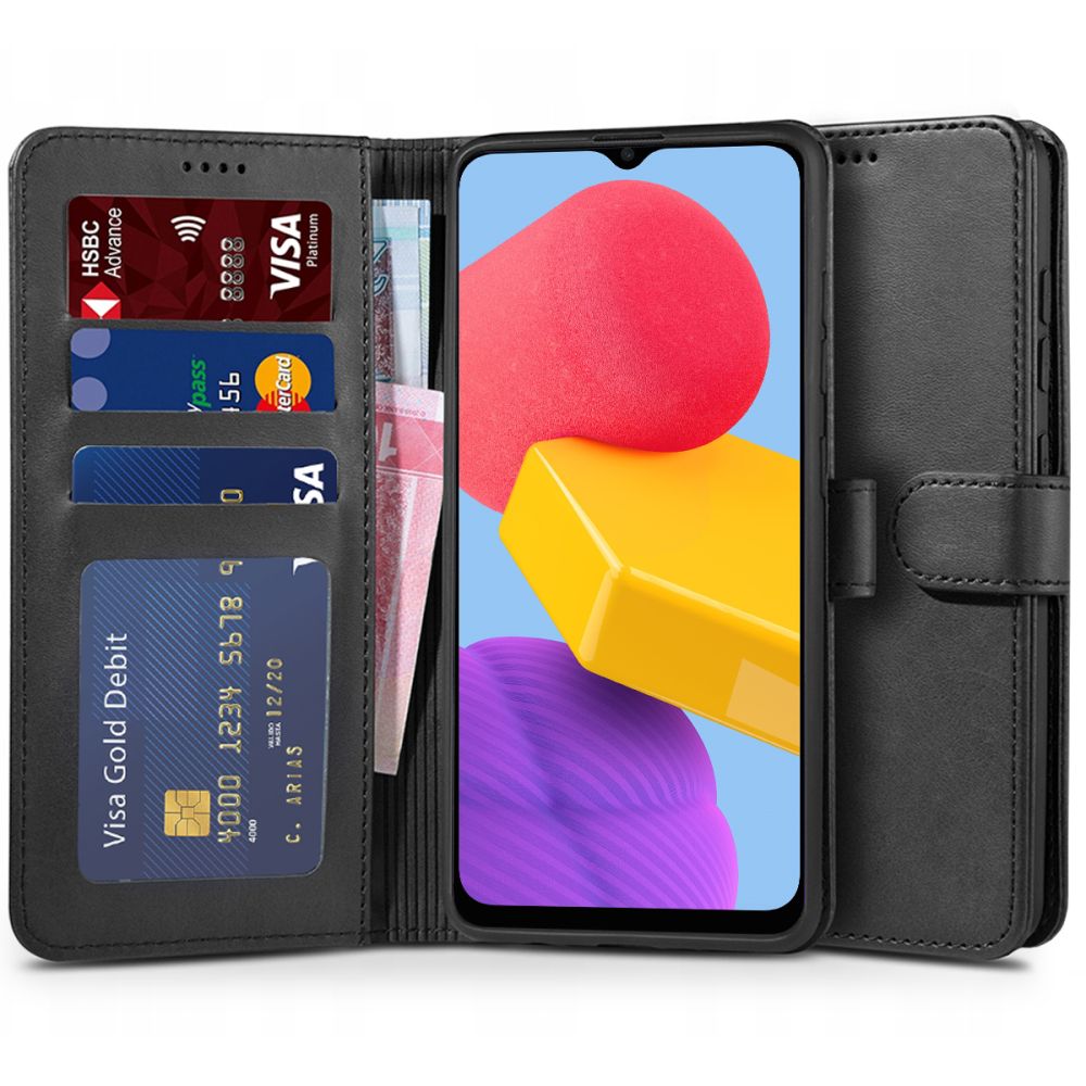 Pokrowiec etui z klapk Tech-protect Wallet czarne SAMSUNG Galaxy M13