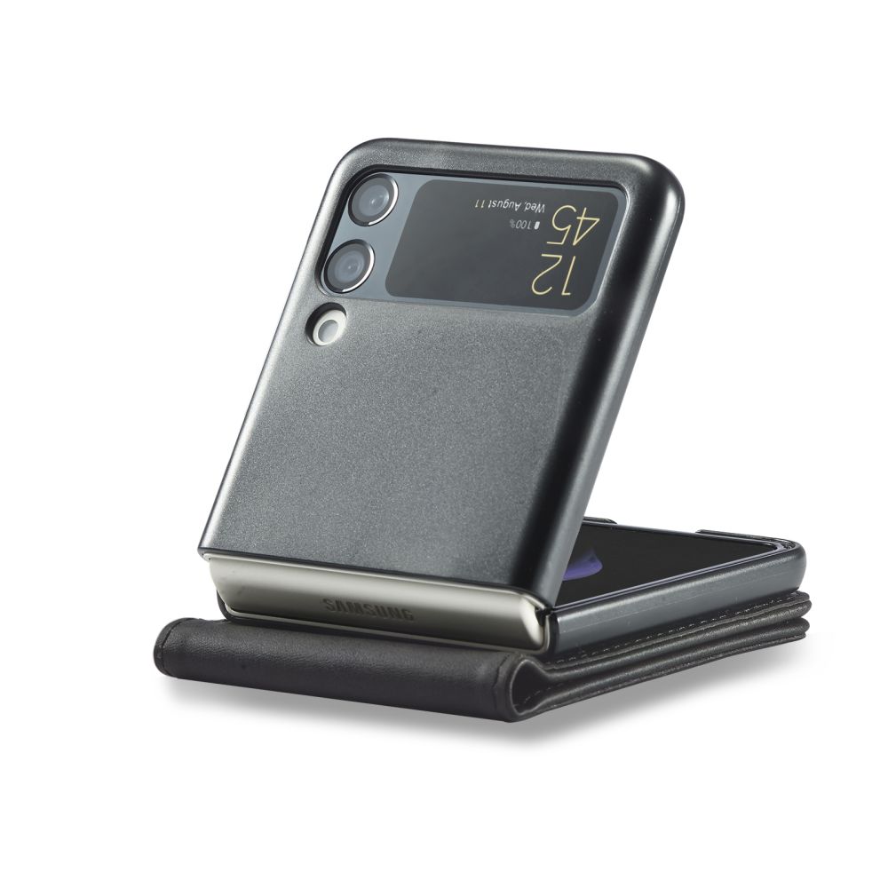 Pokrowiec etui z klapk Tech-protect Wallet czarne SAMSUNG Galaxy Z Flip 4 / 6