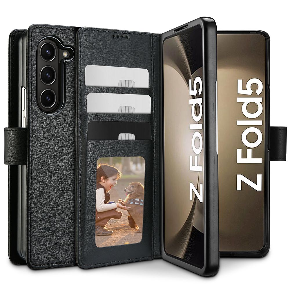 Pokrowiec etui z klapk Tech-protect Wallet czarne SAMSUNG Galaxy Z Fold 5