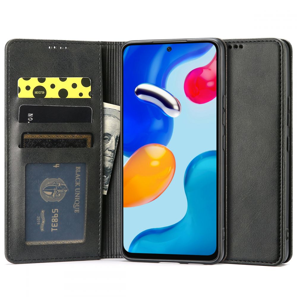Pokrowiec etui z klapk Tech-protect Wallet czarne Xiaomi Redmi Note 11