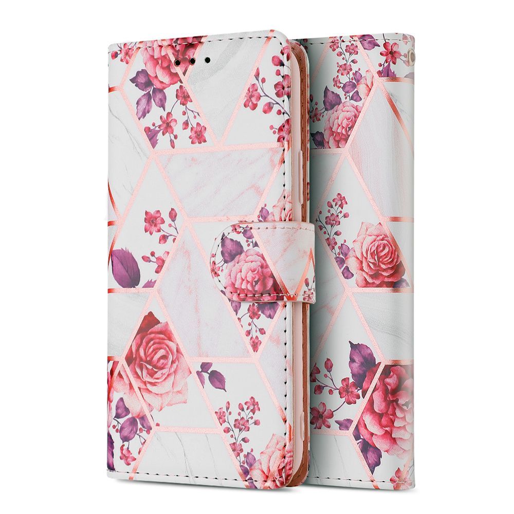Pokrowiec etui z klapk Tech-protect Wallet Floral rose SAMSUNG Galaxy A72 / 8