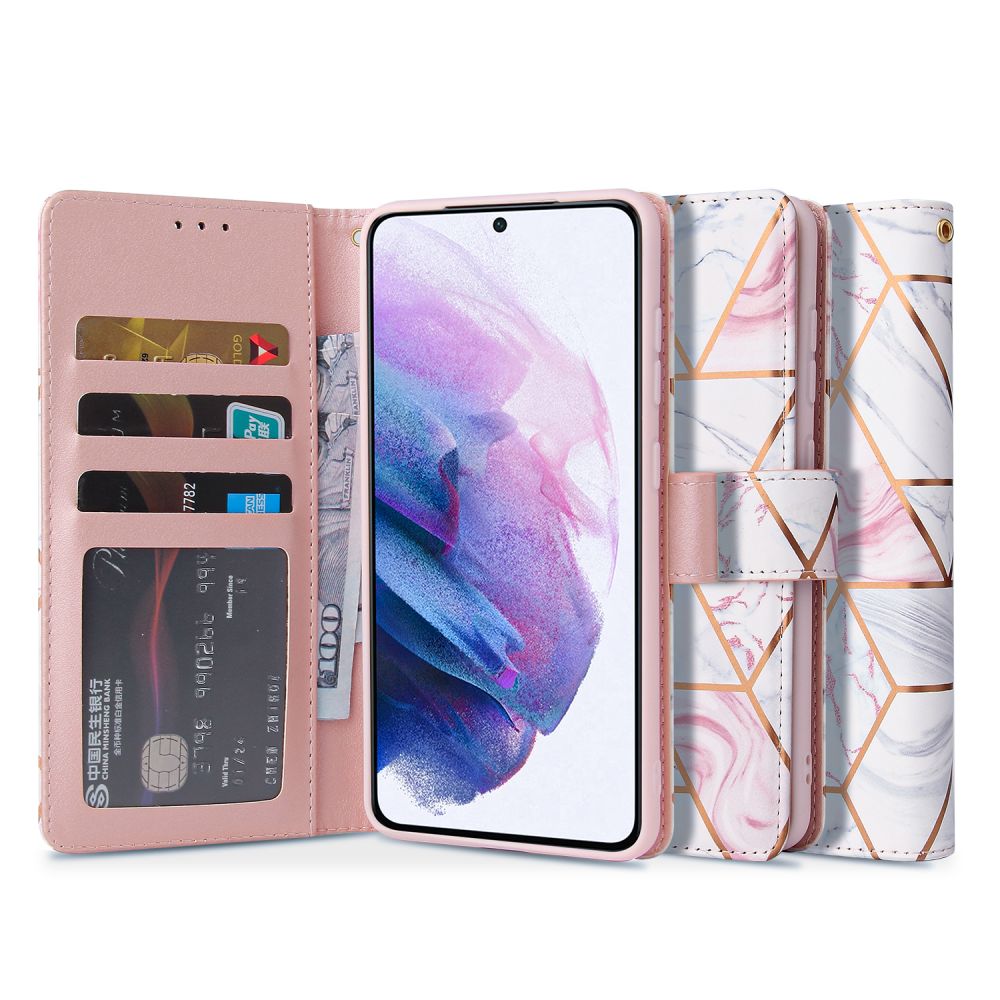 Pokrowiec etui z klapk Tech-protect Wallet marble SAMSUNG Galaxy S21 FE