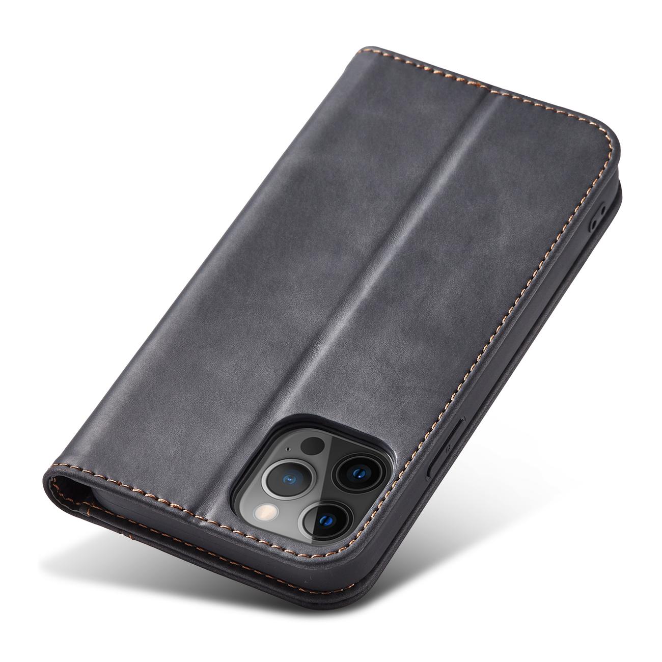 Pokrowiec etui z klapk Wallet Magnet czarne APPLE iPhone 12 Pro / 4