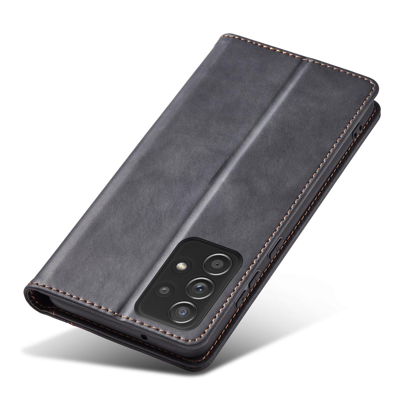 Pokrowiec etui z klapk Wallet Magnet czarne SAMSUNG Galaxy A52 5G / 5