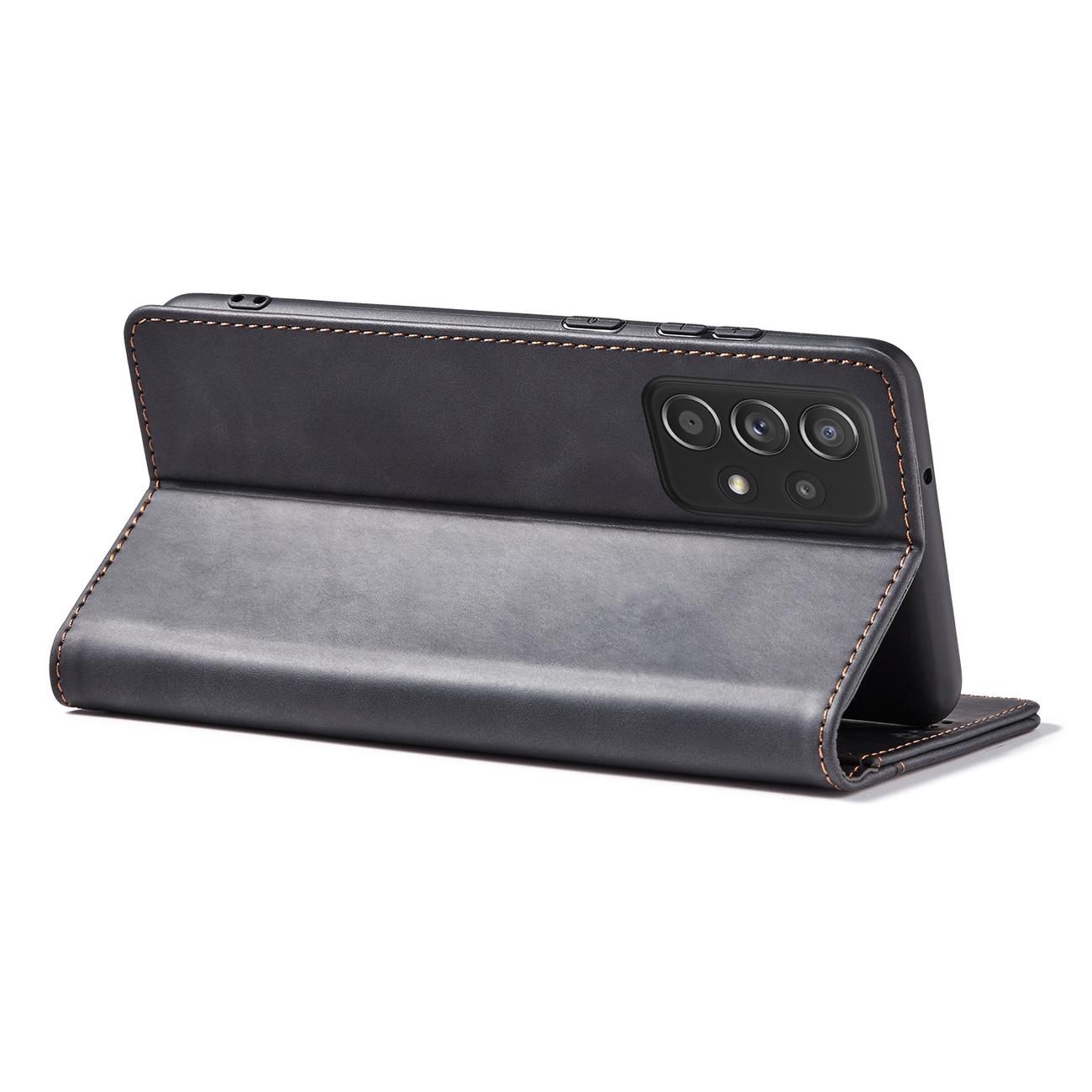 Pokrowiec etui z klapk Wallet Magnet czarne SAMSUNG Galaxy A52 5G / 6
