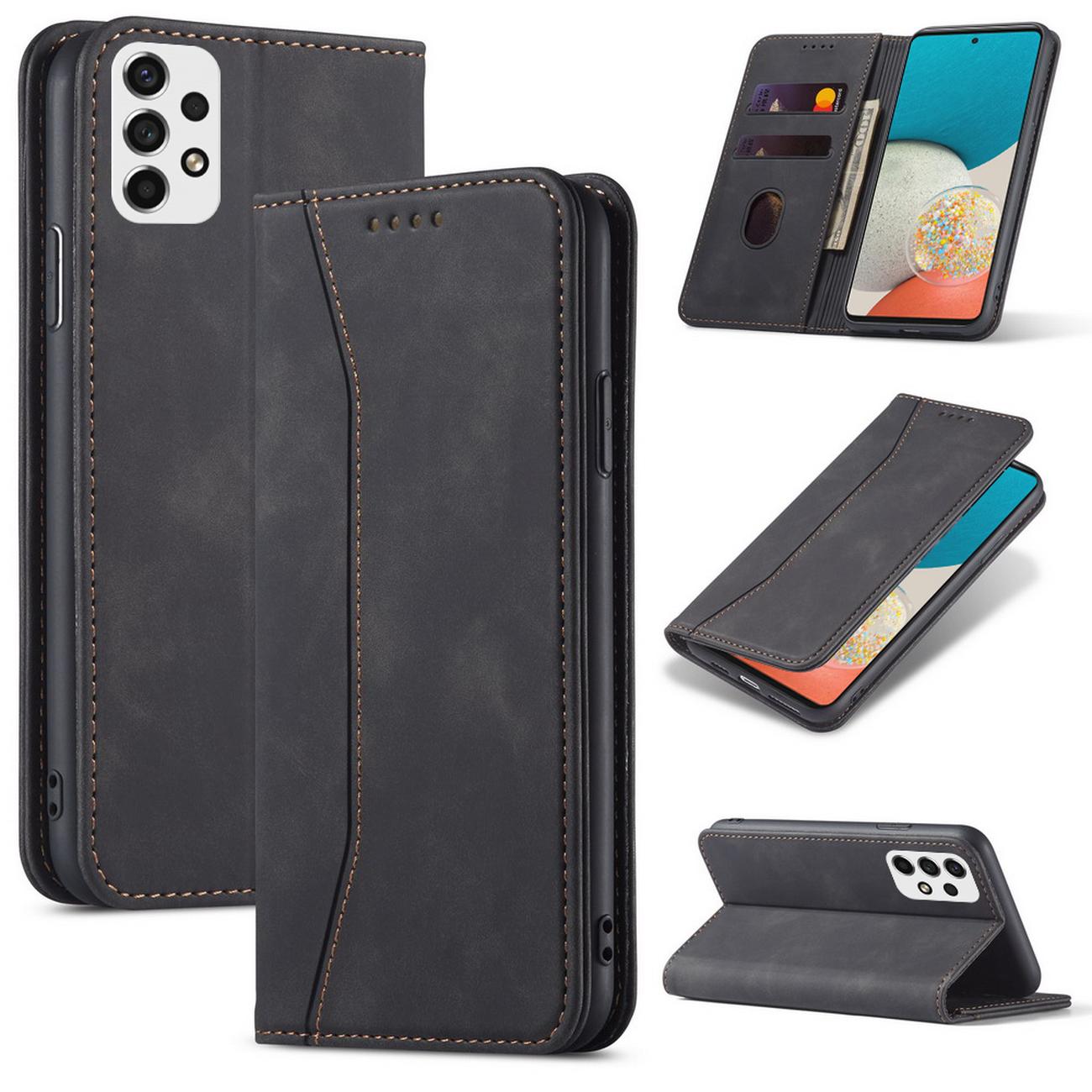 Pokrowiec etui z klapk Wallet Magnet czarne SAMSUNG Galaxy A53 5G / 2