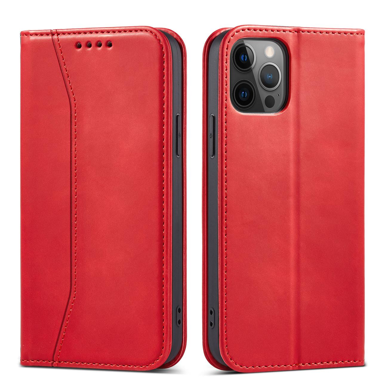 Pokrowiec etui z klapk Wallet Magnet czerwone APPLE iPhone 12 Pro