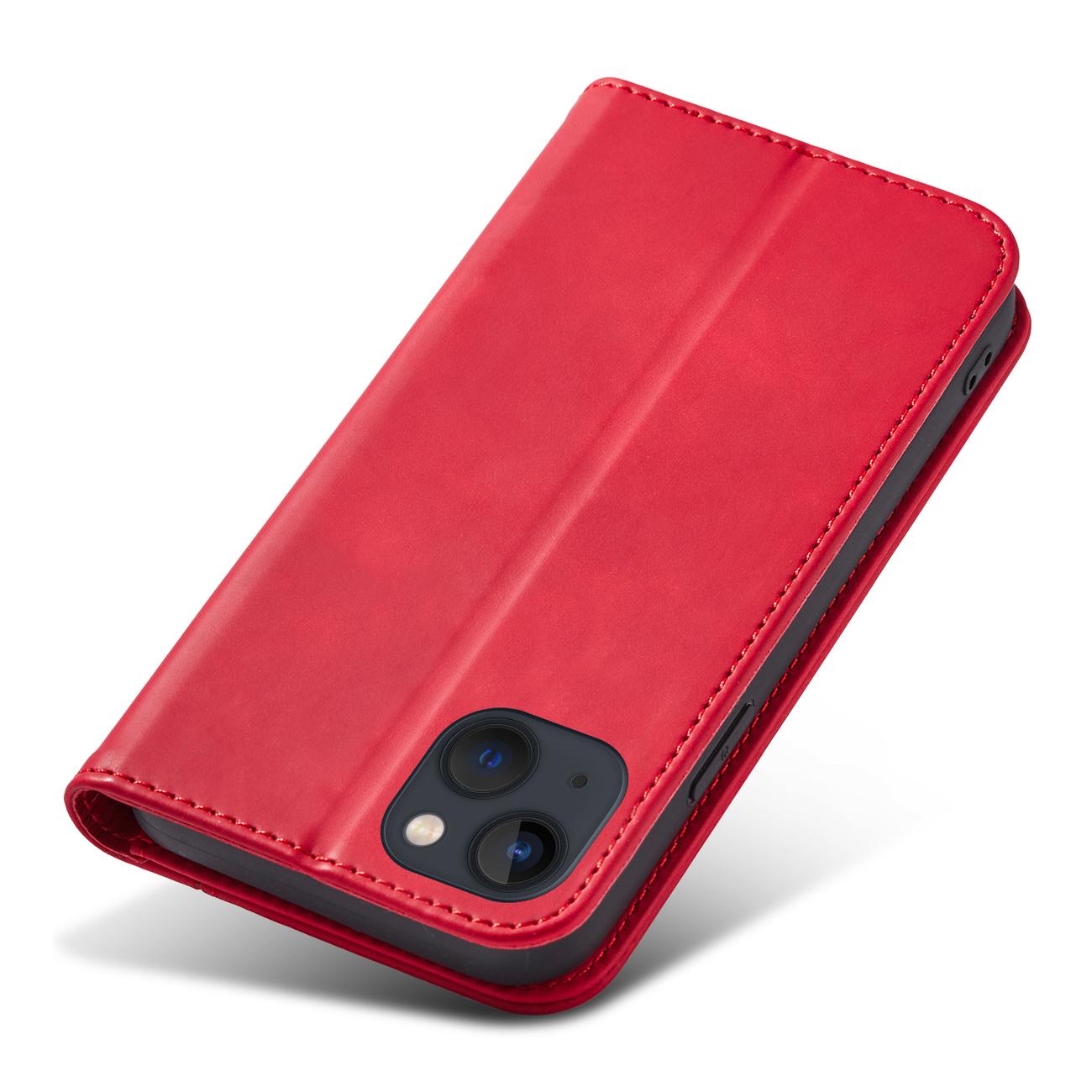Pokrowiec etui z klapk Wallet Magnet czerwone APPLE iPhone 13 / 10