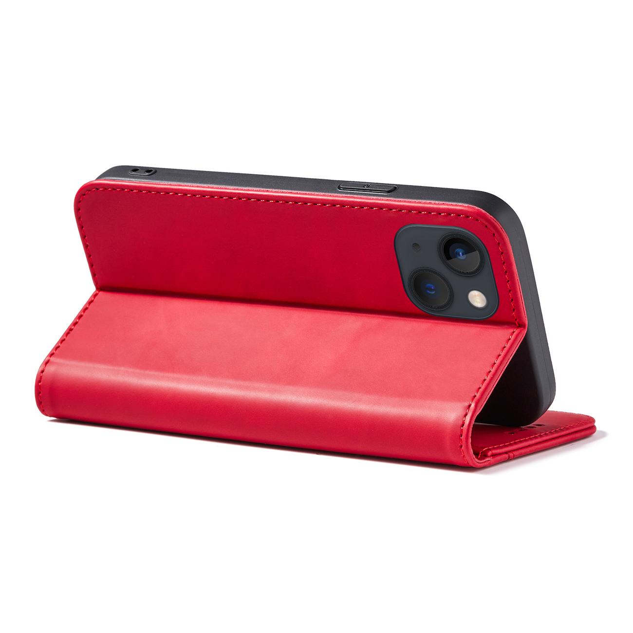Pokrowiec etui z klapk Wallet Magnet czerwone APPLE iPhone 13 / 4