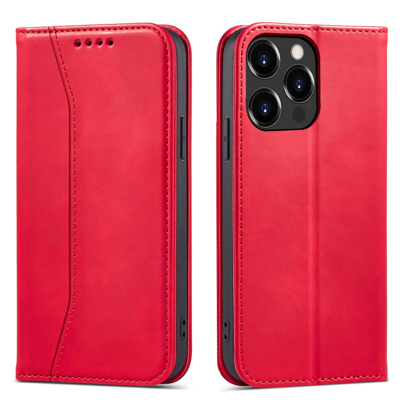 Pokrowiec etui z klapk Wallet Magnet czerwone APPLE iPhone 13 Pro