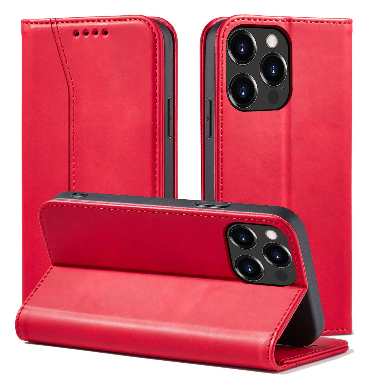 Pokrowiec etui z klapk Wallet Magnet czerwone APPLE iPhone 13 Pro / 2