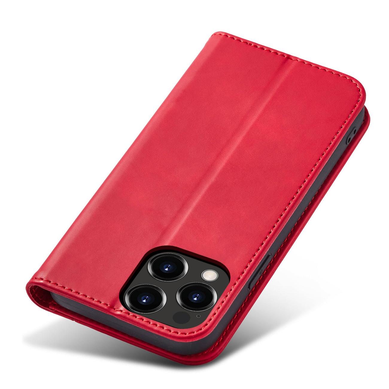 Pokrowiec etui z klapk Wallet Magnet czerwone APPLE iPhone 13 Pro / 4