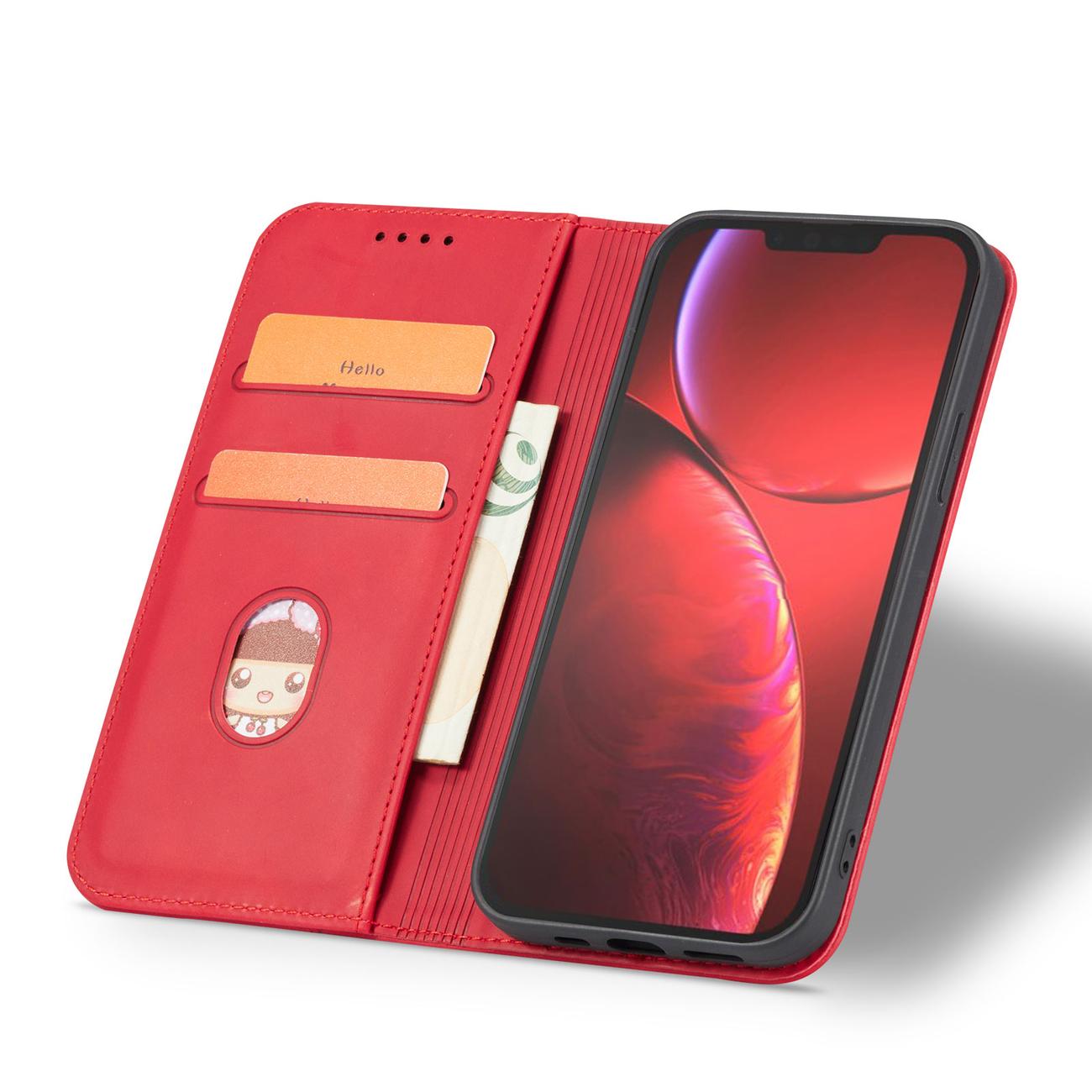 Pokrowiec etui z klapk Wallet Magnet czerwone APPLE iPhone 13 Pro / 8