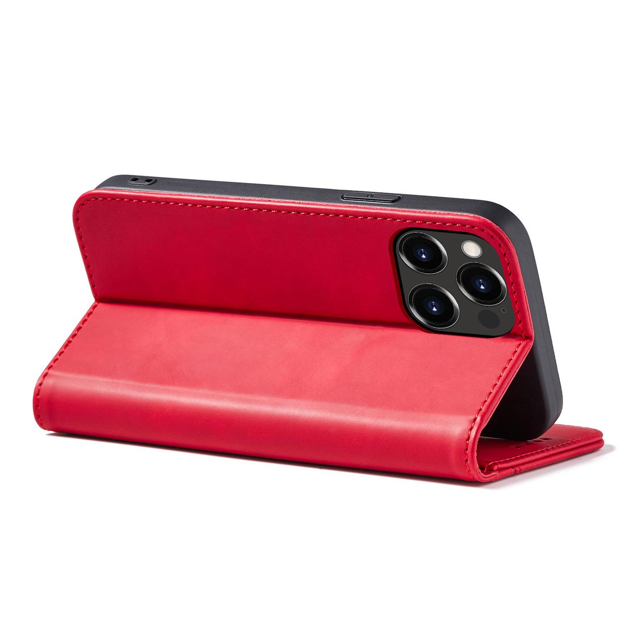Pokrowiec etui z klapk Wallet Magnet czerwone APPLE iPhone 13 Pro Max / 3