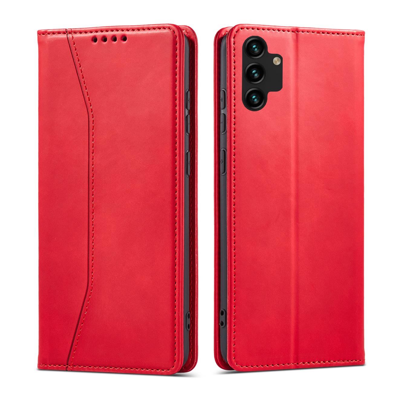 Pokrowiec etui z klapk Wallet Magnet czerwone SAMSUNG Galaxy A13 5G