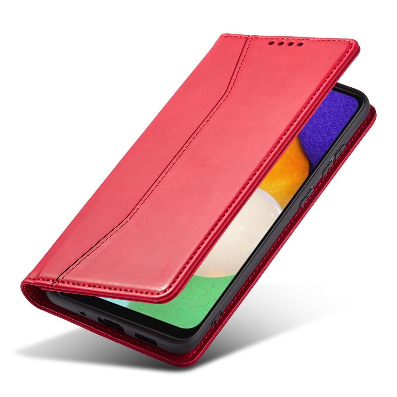 Pokrowiec etui z klapk Wallet Magnet czerwone SAMSUNG Galaxy A13 5G / 3