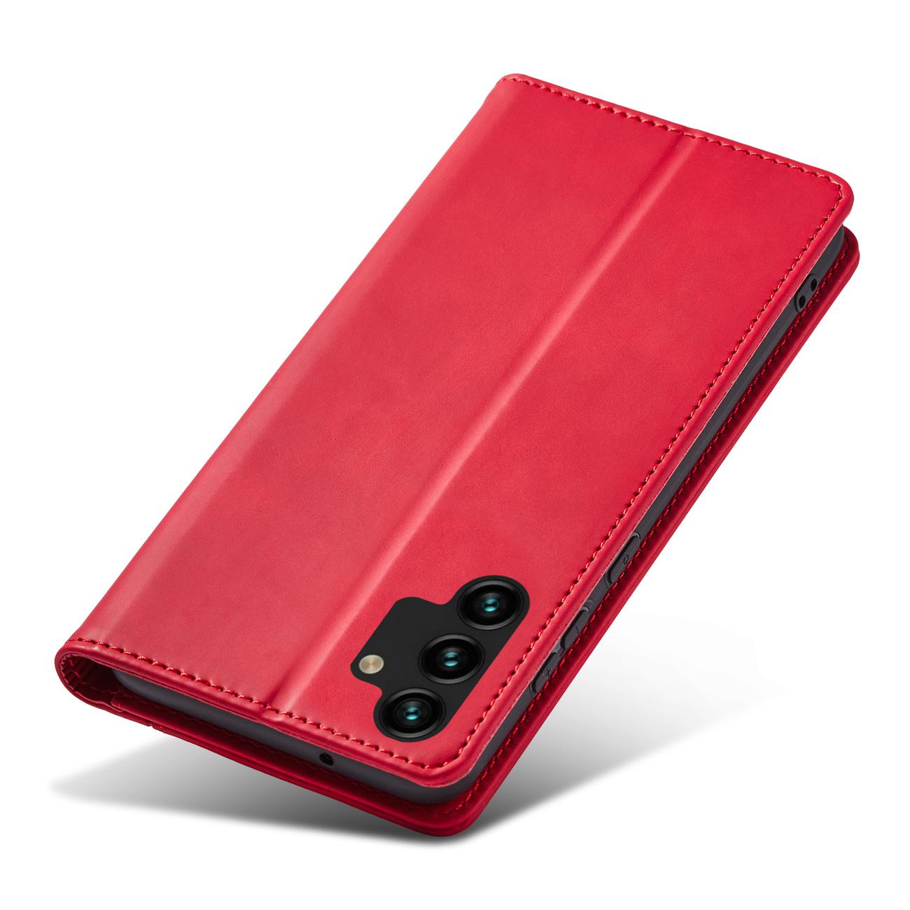 Pokrowiec etui z klapk Wallet Magnet czerwone SAMSUNG Galaxy A13 5G / 5