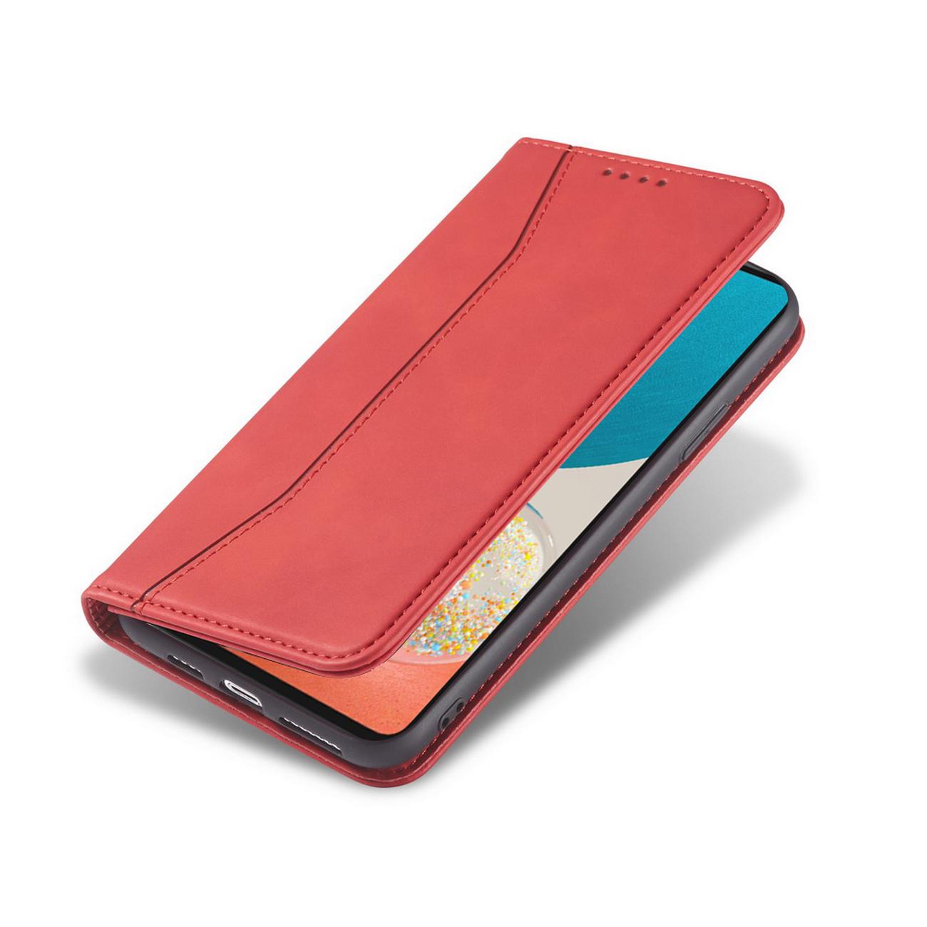 Pokrowiec etui z klapk Wallet Magnet czerwone SAMSUNG Galaxy A53 5G / 7