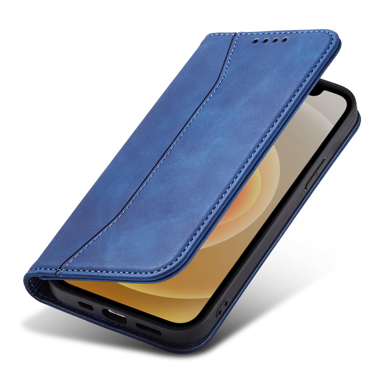 Pokrowiec etui z klapk Wallet Magnet niebieskie APPLE iPhone 12 Pro / 7