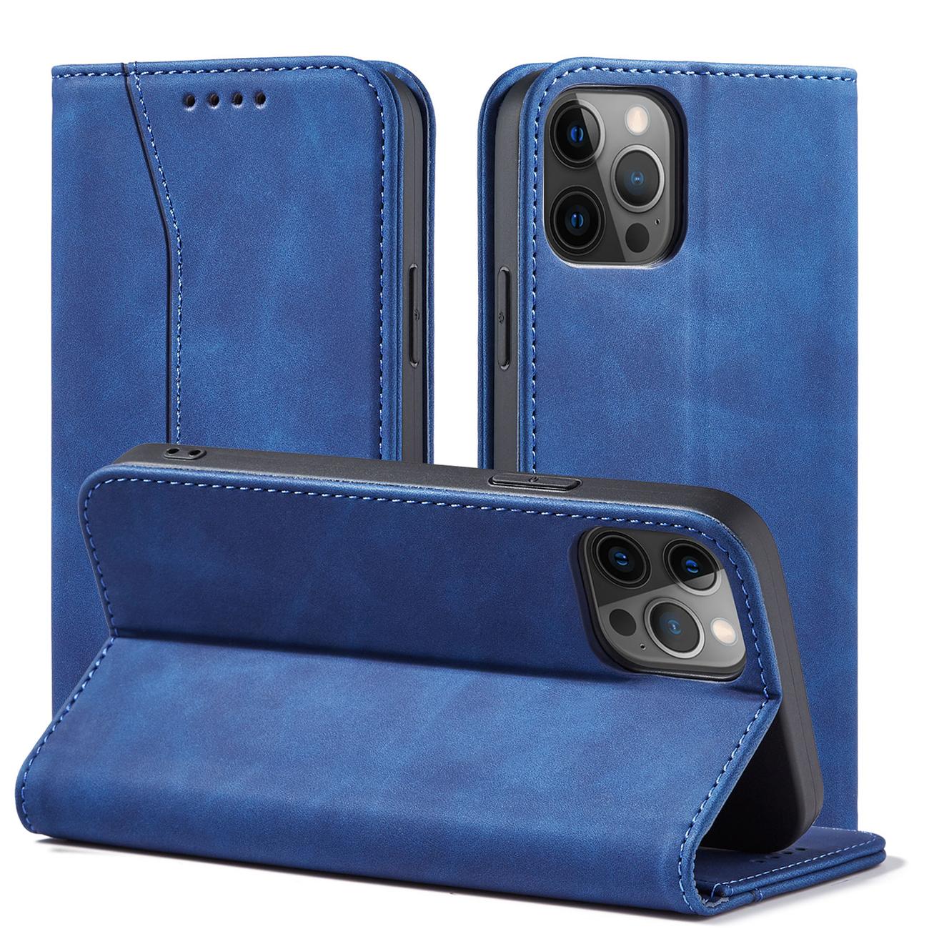 Pokrowiec etui z klapk Wallet Magnet niebieskie APPLE iPhone 12 Pro Max / 2