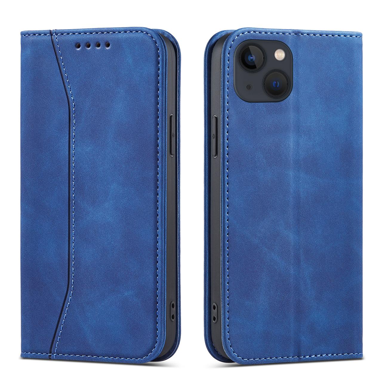 Pokrowiec etui z klapk Wallet Magnet niebieskie APPLE iPhone 13 mini