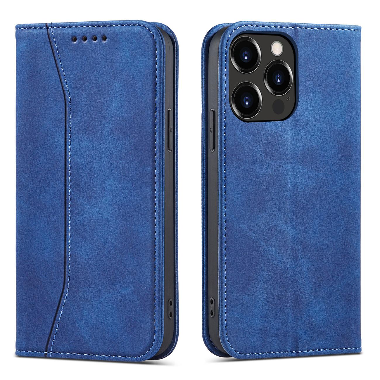 Pokrowiec etui z klapk Wallet Magnet niebieskie APPLE iPhone 13 Pro