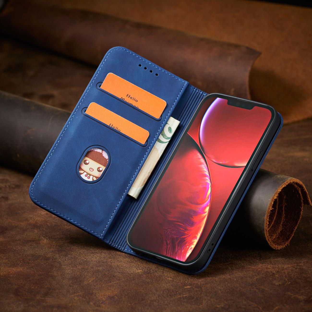 Pokrowiec etui z klapk Wallet Magnet niebieskie APPLE iPhone 13 Pro Max / 11