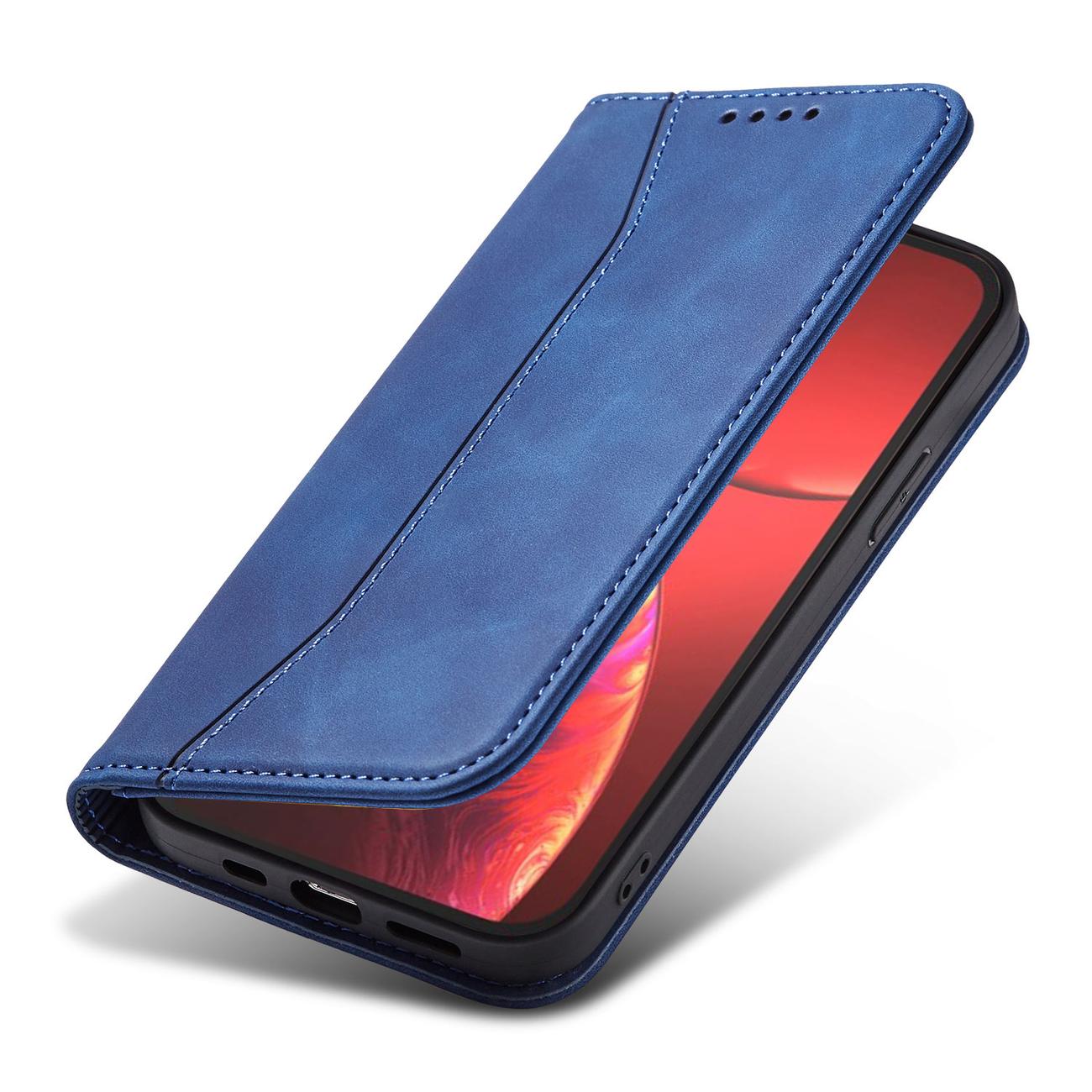 Pokrowiec etui z klapk Wallet Magnet niebieskie APPLE iPhone 13 Pro Max / 7