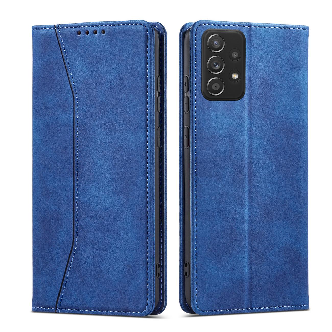 Pokrowiec etui z klapk Wallet Magnet niebieskie SAMSUNG Galaxy A52 5G