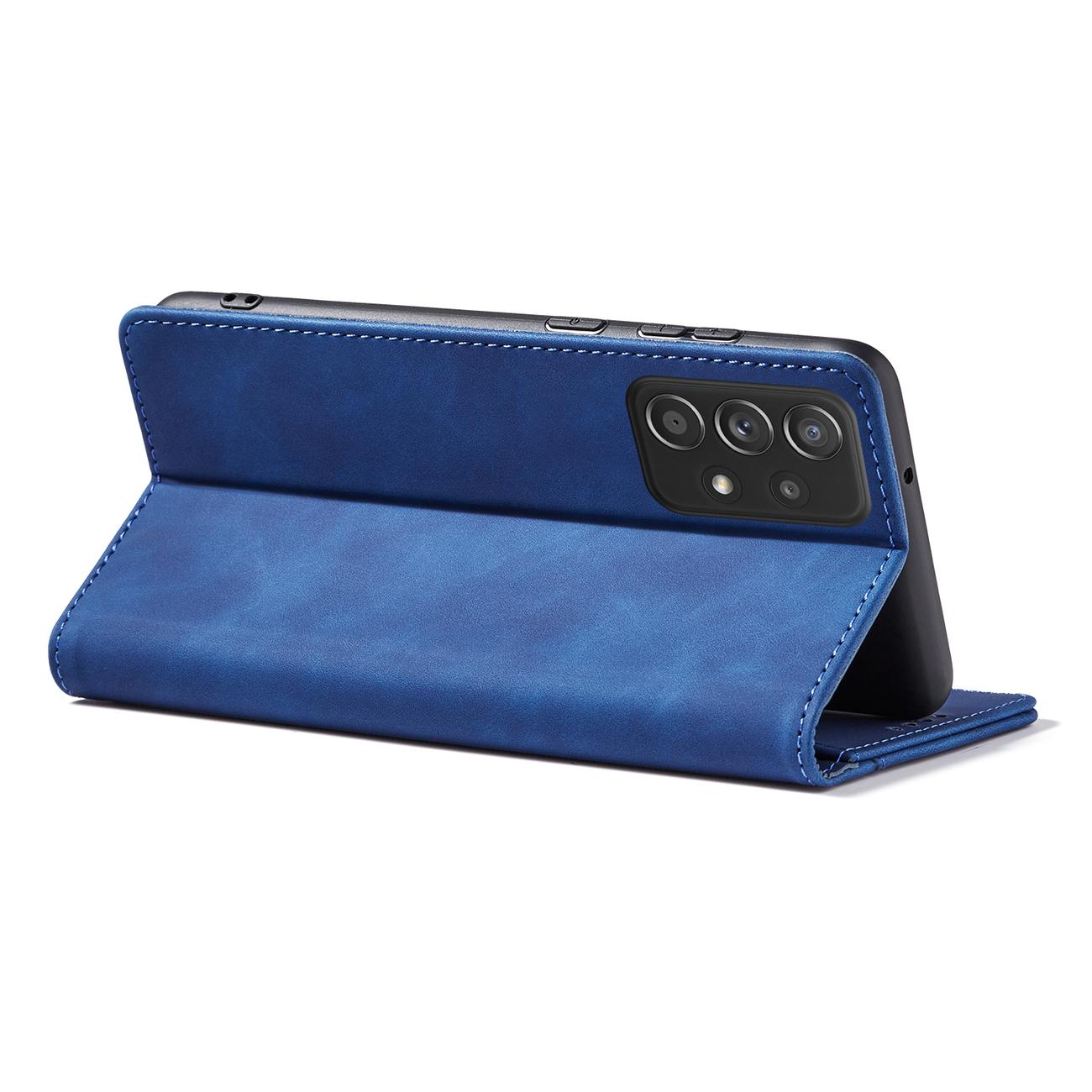 Pokrowiec etui z klapk Wallet Magnet niebieskie SAMSUNG Galaxy A52 5G / 12