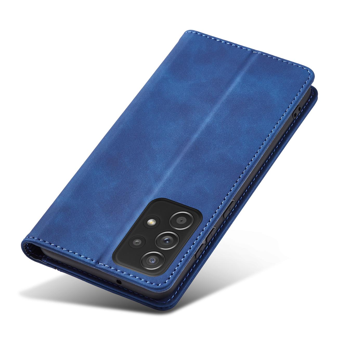 Pokrowiec etui z klapk Wallet Magnet niebieskie SAMSUNG Galaxy A52 5G / 3