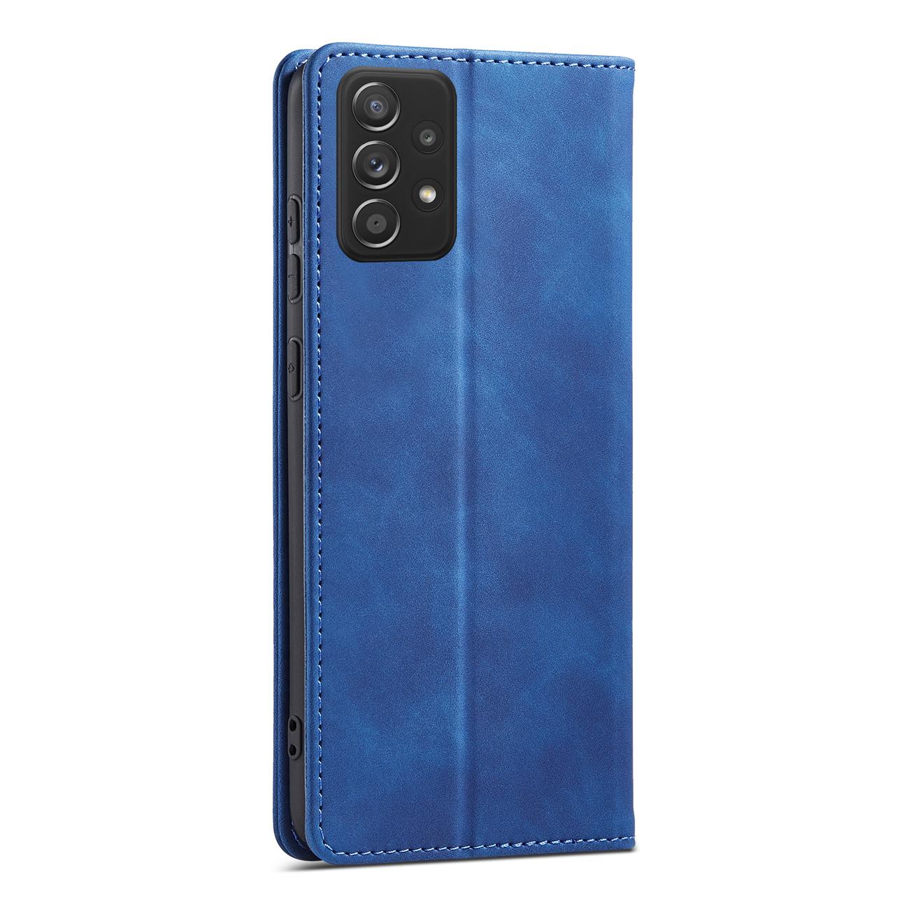 Pokrowiec etui z klapk Wallet Magnet niebieskie SAMSUNG Galaxy A52 5G / 5
