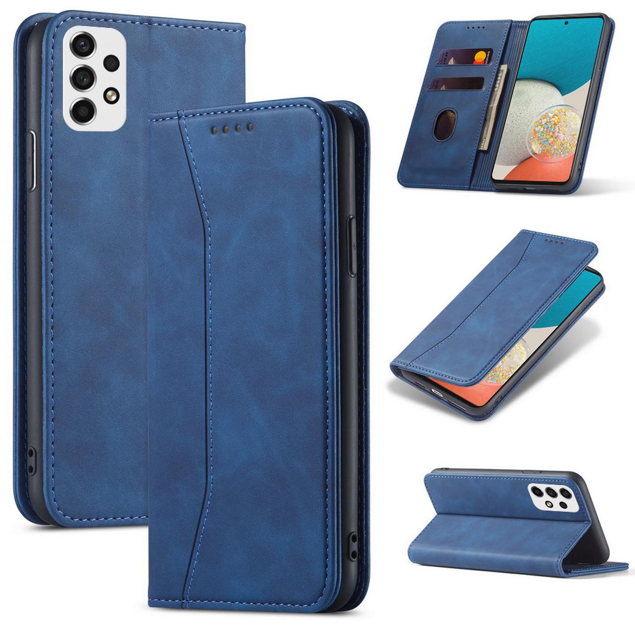 Pokrowiec etui z klapk Wallet Magnet niebieskie SAMSUNG Galaxy A53 5G / 2