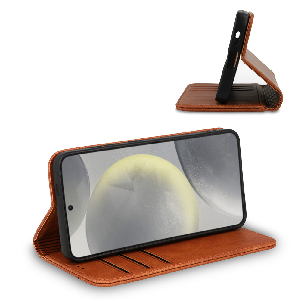 Pokrowiec etui z klapk� Wonder Prime br�zowe SAMSUNG Galaxy S26 Ultra / 6