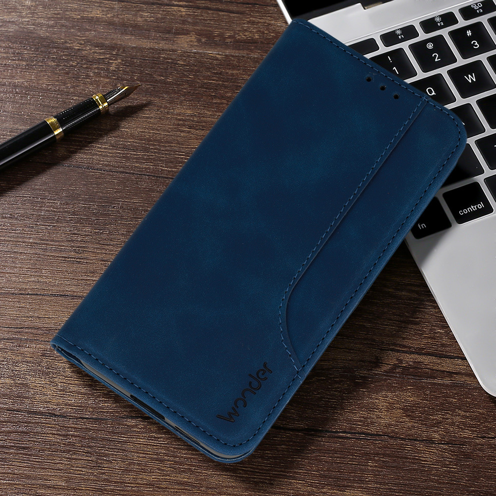 Pokrowiec etui z klapką Wonder Prime granatowe Xiaomi Redmi Note 10 Pro Max / 7