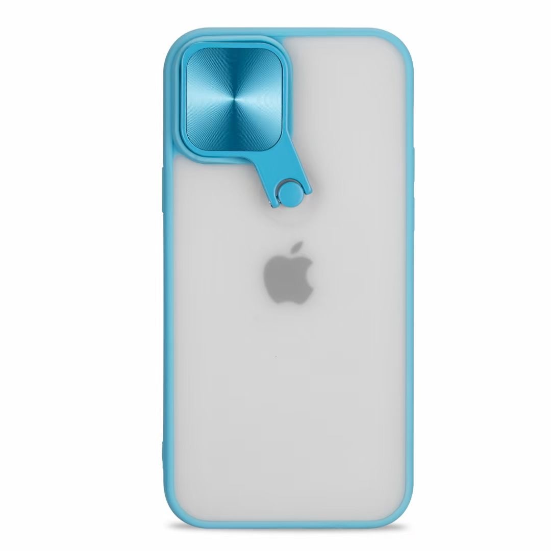 Pokrowiec etui z ochron obiektywu Cyclops Case niebieskie APPLE iPhone 12 Pro / 2