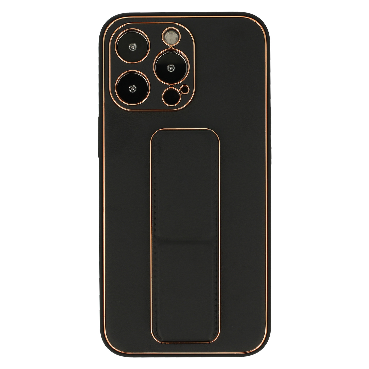 Pokrowiec etui z podstawk Tel Protect Leather Luxury Stand Case czarne APPLE iPhone 12 Pro Max / 2