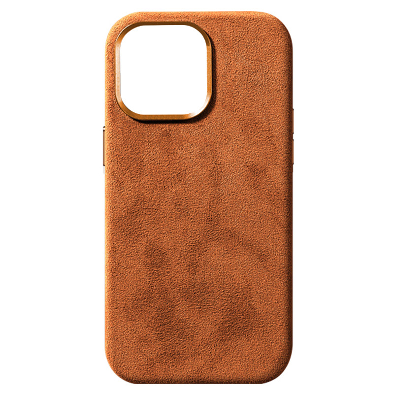 Pokrowiec etui zamszowe Alcane Magsafe Case brązowe APPLE iPhone 16 Pro Max / 3