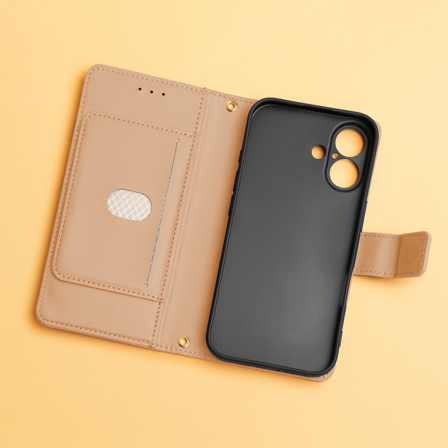 Pokrowiec etui zamykane Smart Triangle brązowe MOTOROLA Edge 70 Fusion / 6 Pokrowiec etui zamykane Smart Triangle brązowe MOTOROLA Edge 70 Fusion / 6