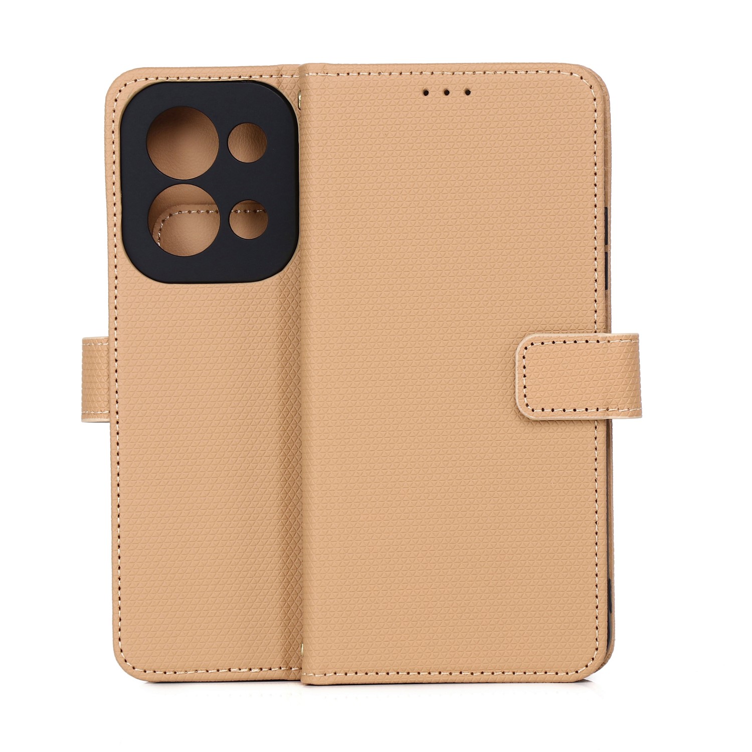 Pokrowiec etui zamykane Smart Triangle br�zowe Xiaomi Redmi 15C 4G
