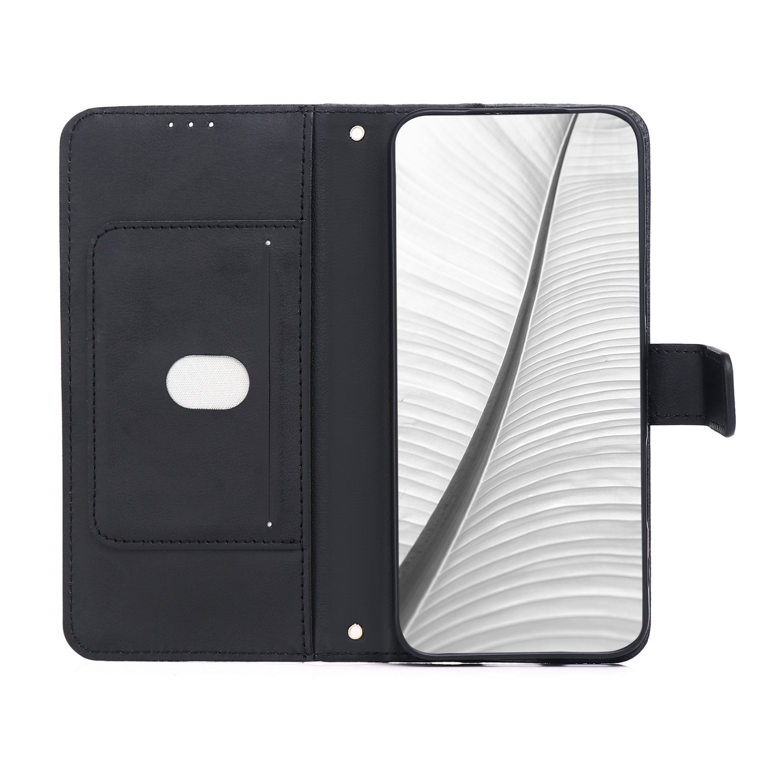 Pokrowiec etui zamykane Smart Triangle czarne Xiaomi Redmi 15C 4G / 2